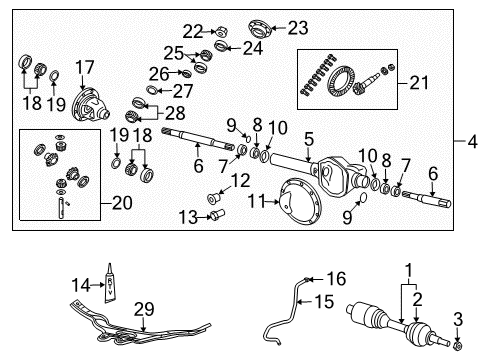 2009 Dodge Durango Front Axle & Carrier Diagram 1 - Thumbnail