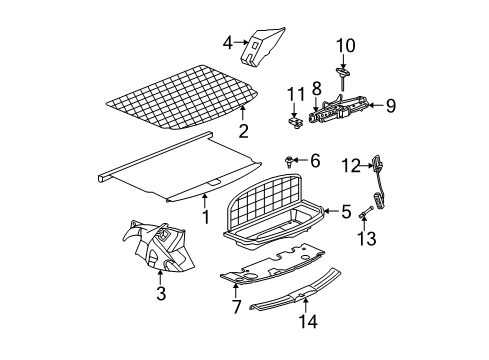 2005 Chrysler Pacifica Interior Trim - Rear Body Diagram