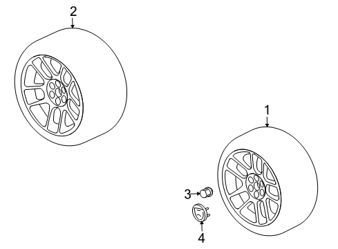 2008 Dodge Viper Wheels, Covers & Trim Diagram