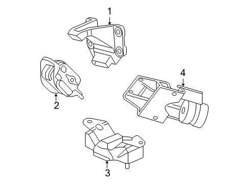 2006 Dodge Ram 2500 Engine & Trans Mounting Diagram 3 - Thumbnail