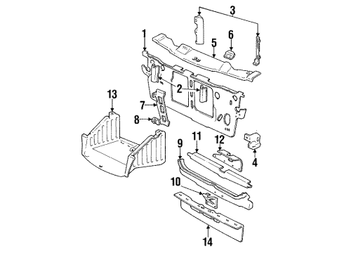 1989 Chrysler TC Maserati Radiator Support Diagram