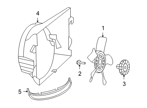 2012 Ram 3500 Cooling System, Radiator, Water Pump, Cooling Fan Diagram 1 - Thumbnail