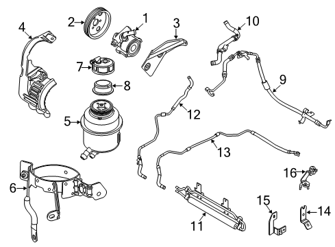 2021 Ram ProMaster City P/S Pump & Hoses, Steering Gear & Linkage Diagram