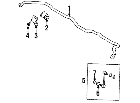 1999 Dodge Avenger Stabilizer Bar & Components - Front Diagram
