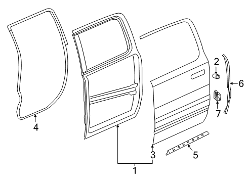 2019 Ram 1500 Rear Door Diagram