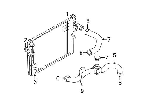 2002 Dodge Dakota Radiator & Components Diagram 2 - Thumbnail