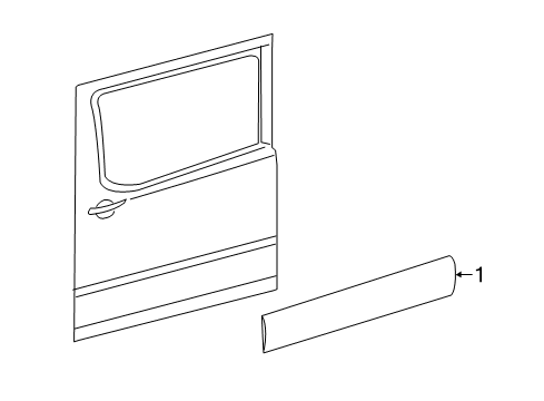 2007 Dodge Sprinter 3500 Exterior Trim - Side Loading Door Diagram