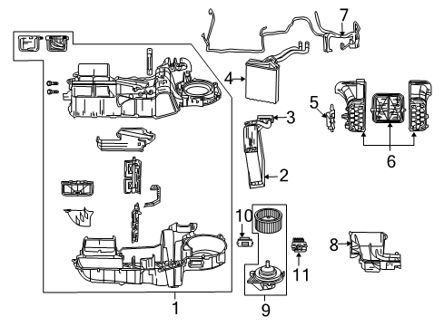 2008 Chrysler Aspen Blower Motor & Fan Diagram