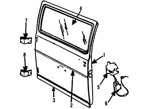 1984 Dodge B350 Front Door Diagram
