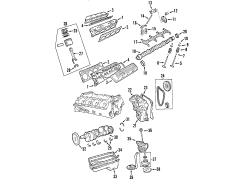 2001 Dodge Durango Engine Parts & Mounts, Timing, Lubrication System Diagram 2 - Thumbnail