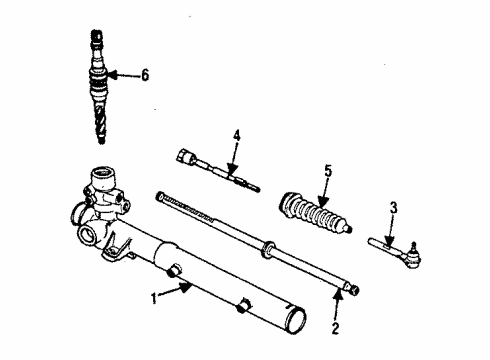 1987 Dodge Aries P/S Pump & Hoses, Steering Gear & Linkage Diagram 4 - Thumbnail