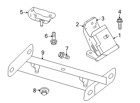 2006 Dodge Viper Engine & Trans Mounting Diagram