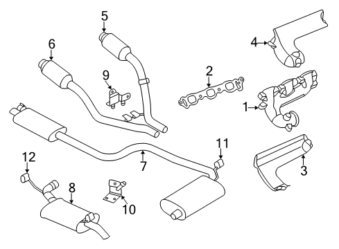 2000 Dodge Intrepid Exhaust Components Diagram 3 - Thumbnail