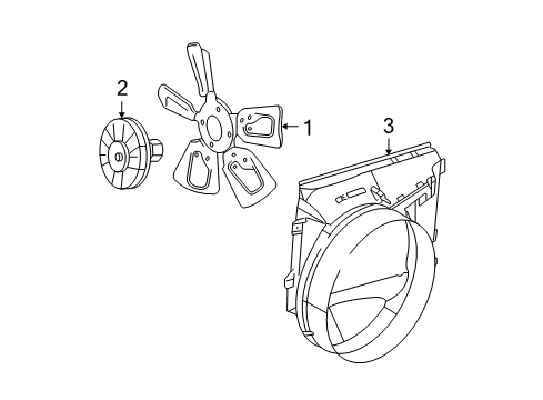 2006 Dodge Ram 1500 Cooling System, Radiator, Water Pump, Cooling Fan Diagram 1 - Thumbnail