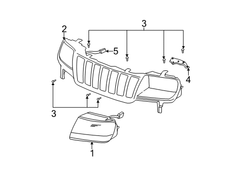 2001 Jeep Grand Cherokee Headlamps Diagram
