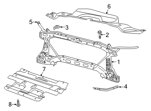 2022 Ram 2500 Radiator Support Diagram