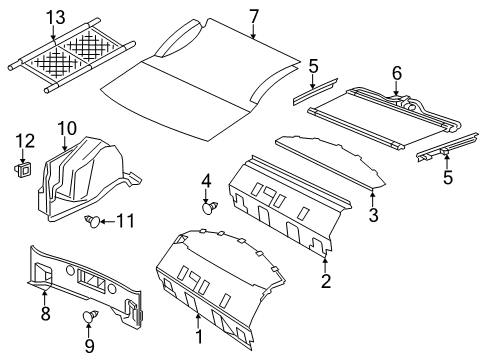 2017 Chrysler 300 Interior Trim - Rear Body Diagram