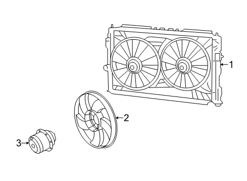 2013 Chrysler 200 Cooling System, Radiator, Water Pump, Cooling Fan Diagram 1 - Thumbnail