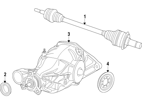 2019 Jeep Grand Cherokee Rear Axle, Differential, Drive Axles, Propeller Shaft Diagram