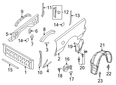 2017 Ram 2500 Front & Side Panels Diagram 3 - Thumbnail