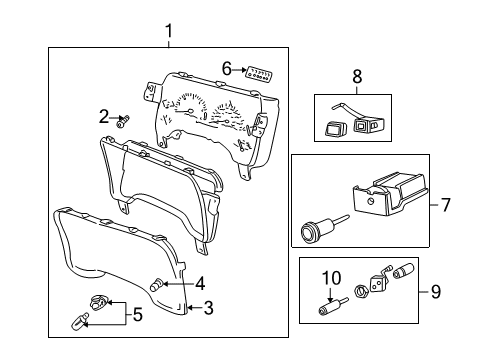 2002 Dodge Ram 2500 Van Cluster & Switches Diagram