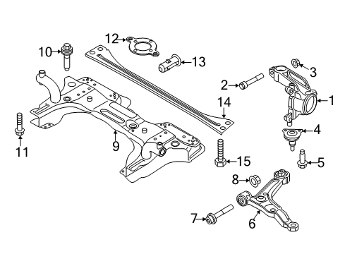 2018 Ram ProMaster City Front Suspension, Control Arm, Stabilizer Bar Diagram 1 - Thumbnail