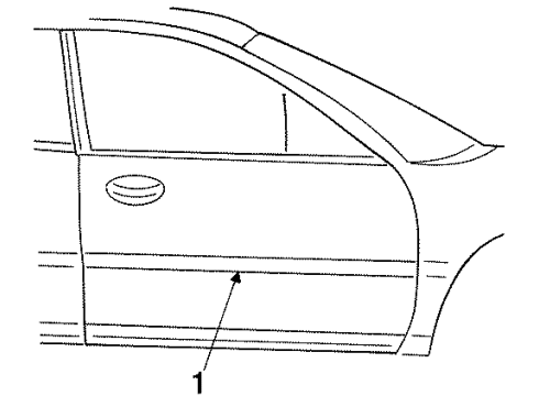 1999 Dodge Neon Exterior Trim - Front Door Diagram