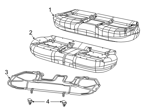 2019 Jeep Compass Rear Seat Components Diagram