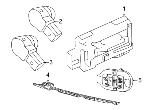 2025 Jeep Wagoneer L Electrical Components - Rear Bumper Diagram