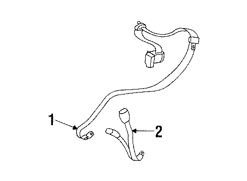 1999 Chrysler LHS Seat Belt Diagram