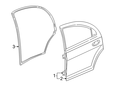 2003 Chrysler Sebring Rear Door Diagram