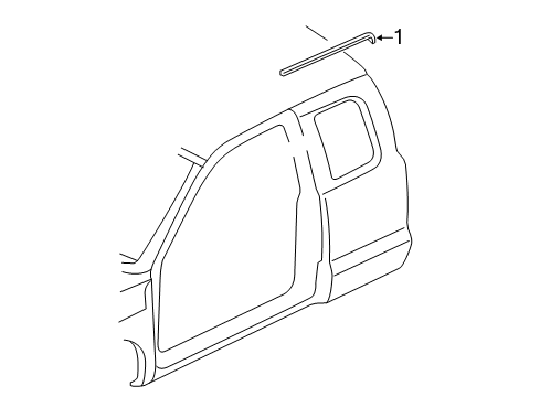 2003 Dodge Ram 2500 Exterior Trim - Cab Diagram