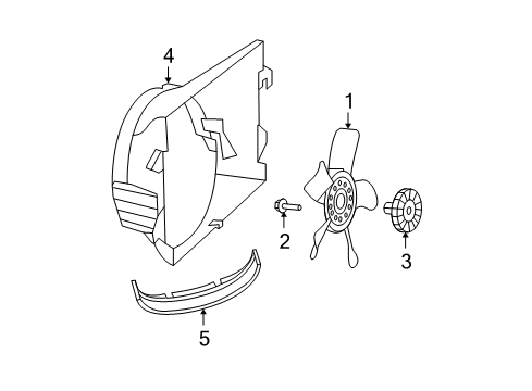 2012 Ram 1500 Cooling System, Radiator, Water Pump, Cooling Fan Diagram 4 - Thumbnail