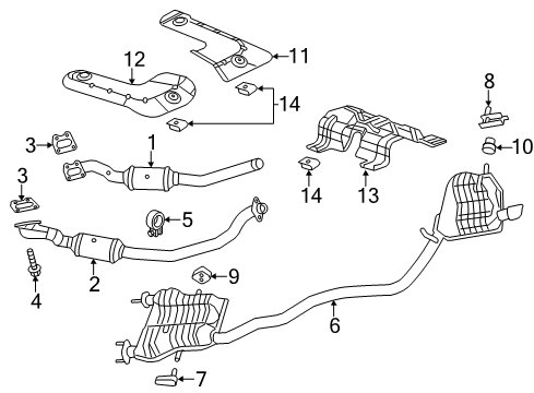 2011 Dodge Charger Exhaust Components Diagram