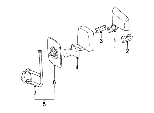 1995 Jeep Wrangler Outside Mirrors Diagram
