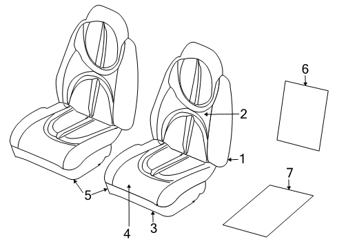 2003 Dodge Durango Front Seat Components Diagram 1 - Thumbnail