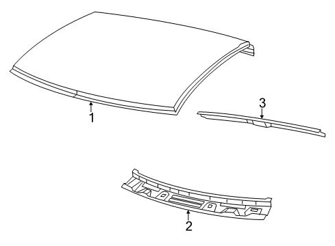 2017 Ram 3500 Roof & Components Diagram