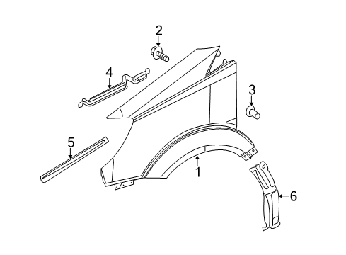 2007 Dodge Sprinter 3500 Fender & Components Diagram