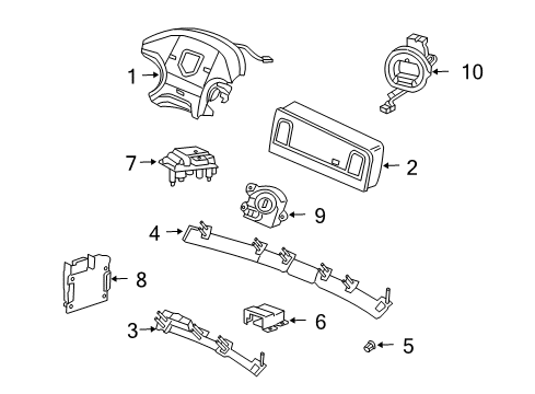 2004 Dodge Ram 1500 Air Bag Components Diagram