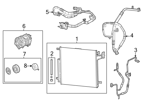 2022 Jeep Grand Cherokee A/C Condenser Diagram 3 - Thumbnail