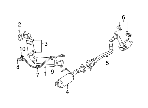 2008 Jeep Grand Cherokee Exhaust Components Diagram 1 - Thumbnail