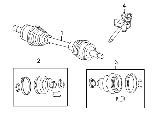 2010 Chrysler 300 Drive Axles - Front Diagram