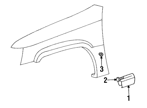 1993 Jeep Grand Wagoneer Exterior Trim - Fender Diagram 2 - Thumbnail