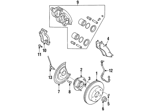 2001 Dodge Ram 1500 Brake Components Diagram