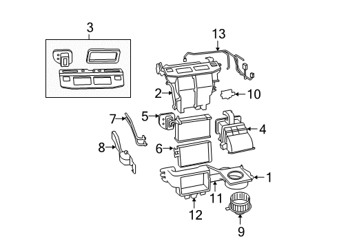 2019 Dodge Grand Caravan A/C Evaporator & Heater Components Diagram