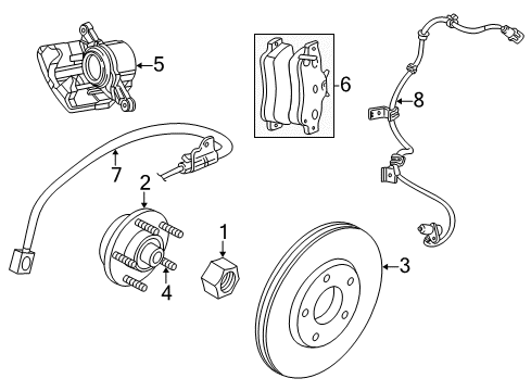 2001 Chrysler Sebring Brake Components, Brakes Diagram 3 - Thumbnail