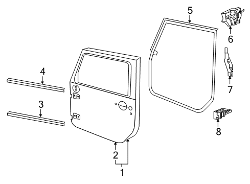 2019 Jeep Wrangler Front Door Diagram