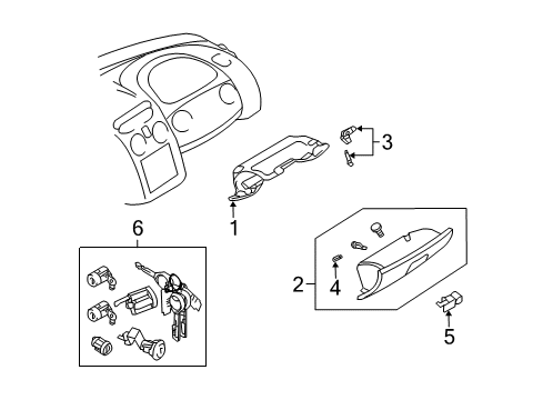 2004 Dodge Stratus Glove Box Diagram 1 - Thumbnail