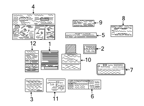 2005 Dodge Stratus Information Labels Diagram
