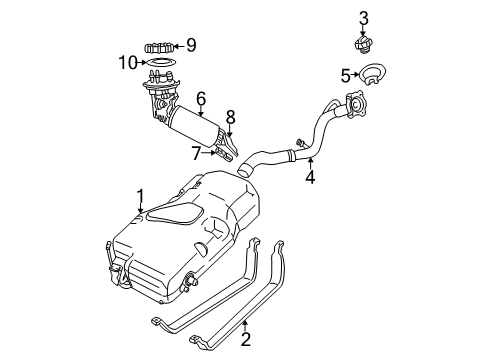 2003 Chrysler PT Cruiser Fuel System Components Diagram